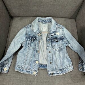 2 Kids Denim Jackets - Classic Blue and White